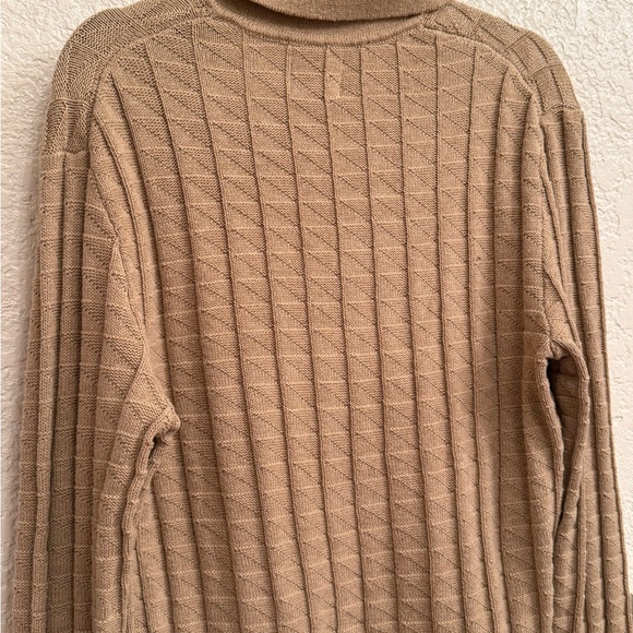 Polo Long Sleeve knit sweater by Ben Sherman in camel or spice - Picture 9 of 16